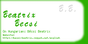 beatrix becsi business card
